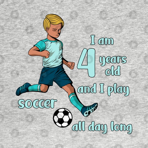 Boy kicks the ball - I am 4 years old by Modern Medieval Design
